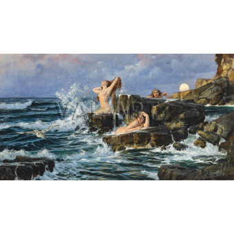 РЕПРОДУКЦИИ НА КАРТИНИ Три грации в прибоя (1893)